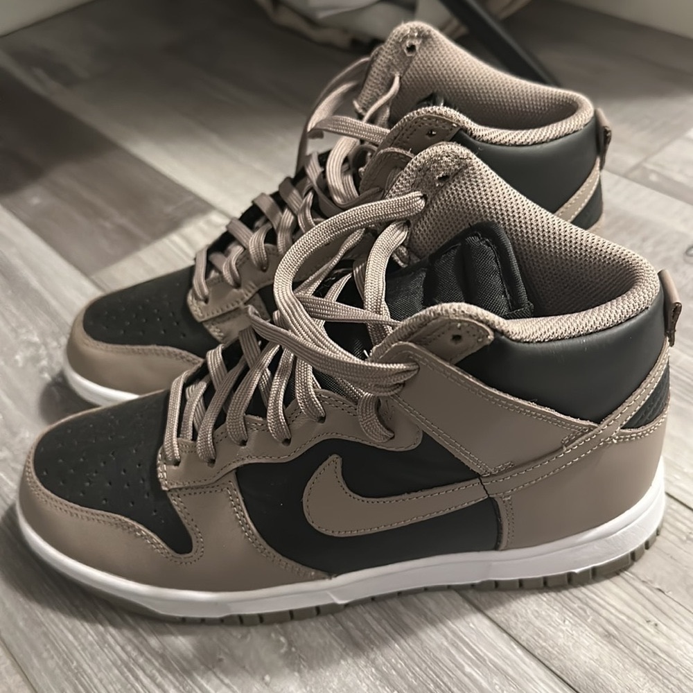 Nike Dunk Women's High-Top Sneakers - Black and Tan